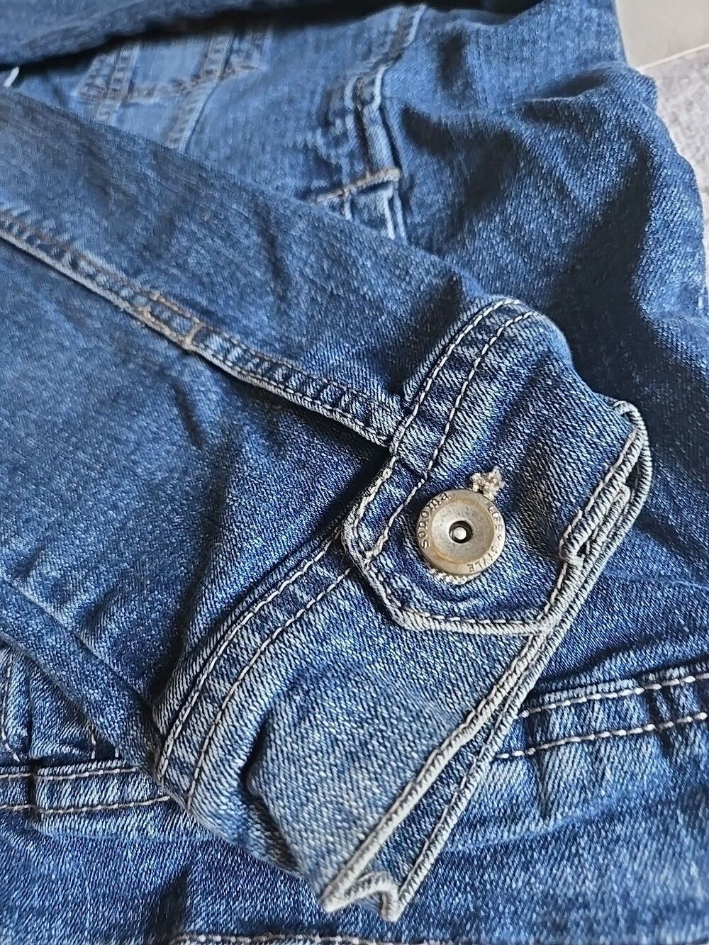 Sonoma Medium Wash Mid-weight Stretch Denim Jean Jacket XL - Picture 7 of 8